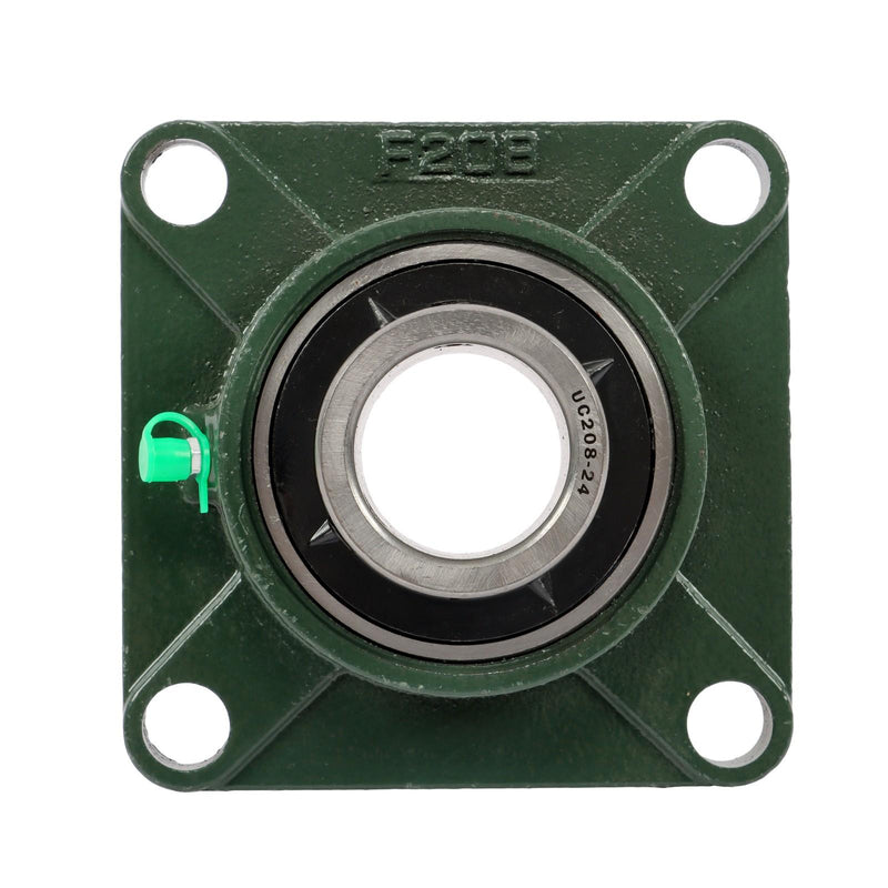 DURAFORCE 4PCS UCF208-24 Pillow Block Bearing 4-Bolt Self-Aligning 1-1/2" Bore Solid Base