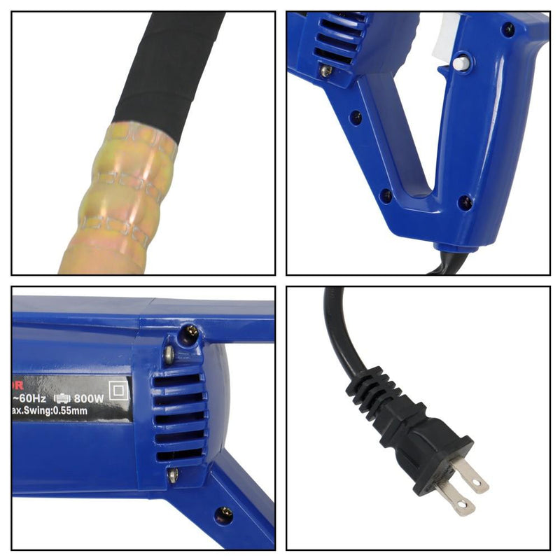 DURAFORCE Portable Electric Concrete Vibrator 1500W Cement Concrete Construction Tool Blue