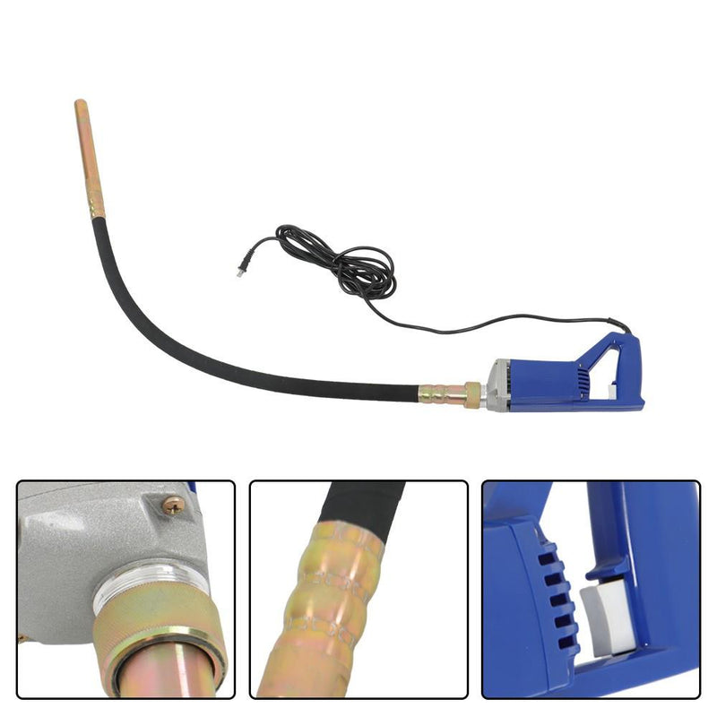 DURAFORCE Portable Electric Concrete Vibrator 1500W Cement Concrete Construction Tool Blue