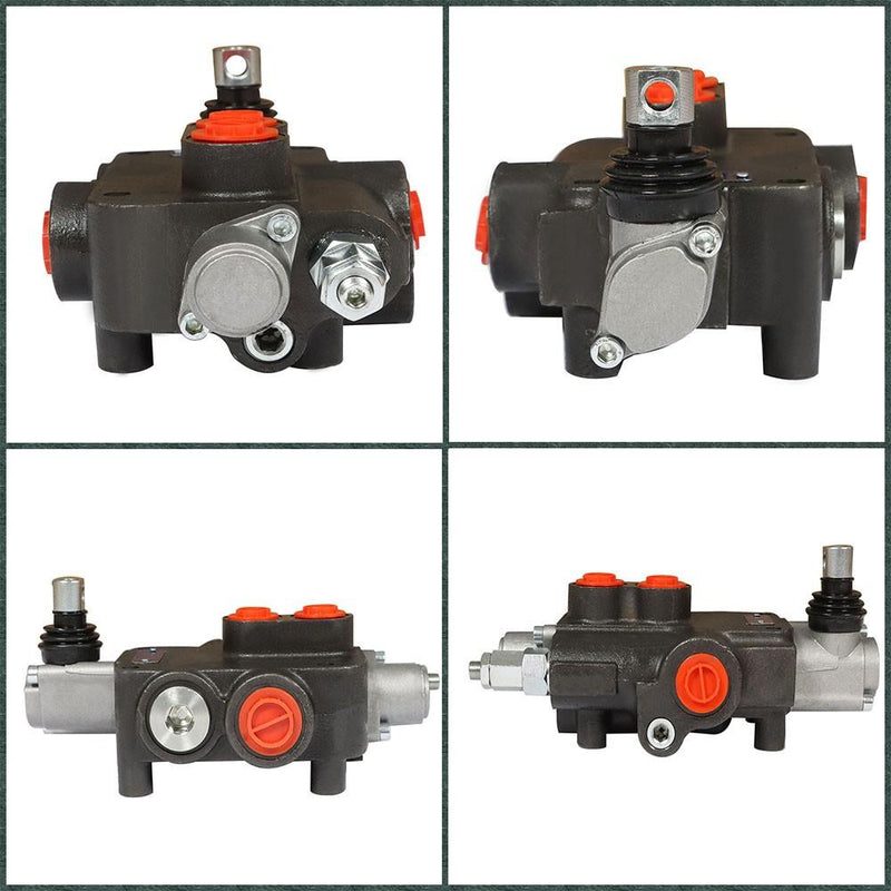 DURAFORCE Hydraulic Directional Control Valve 21GPM 3600PSI w/ 1 Spool 4-Way Tandem Center