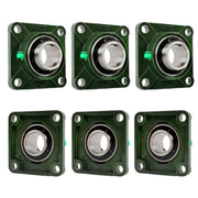 DURAFORCE Self Alignment UCF209-28 Pillow Block Bearing With 1 3/4" Bore Solid Base 6PCS