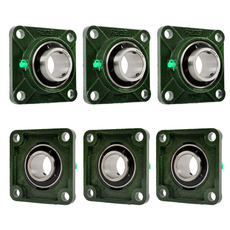 DURAFORCE Self Alignment UCF209-28 Pillow Block Bearing With 1 3/4" Bore Solid Base 6PCS