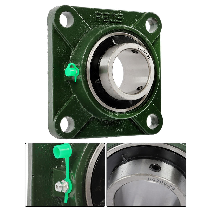 DURAFORCE Self Alignment UCF209-28 Pillow Block Bearing With 1 3/4" Bore Solid Base 6PCS