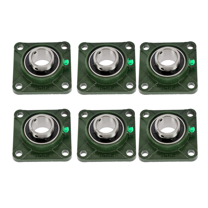 DURAFORCE Self Alignment UCF209-28 Pillow Block Bearing With 1 3/4" Bore Solid Base 6PCS