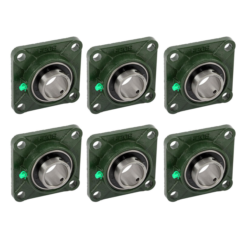 DURAFORCE Self Alignment UCF209-28 Pillow Block Bearing With 1 3/4" Bore Solid Base 6PCS
