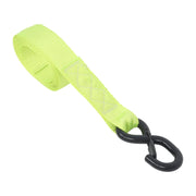 DURAFORCE Ratchet Straps (4 Pack) - 5208 lbs Break Strength 1.6"x8' Green Tie Down Straps
