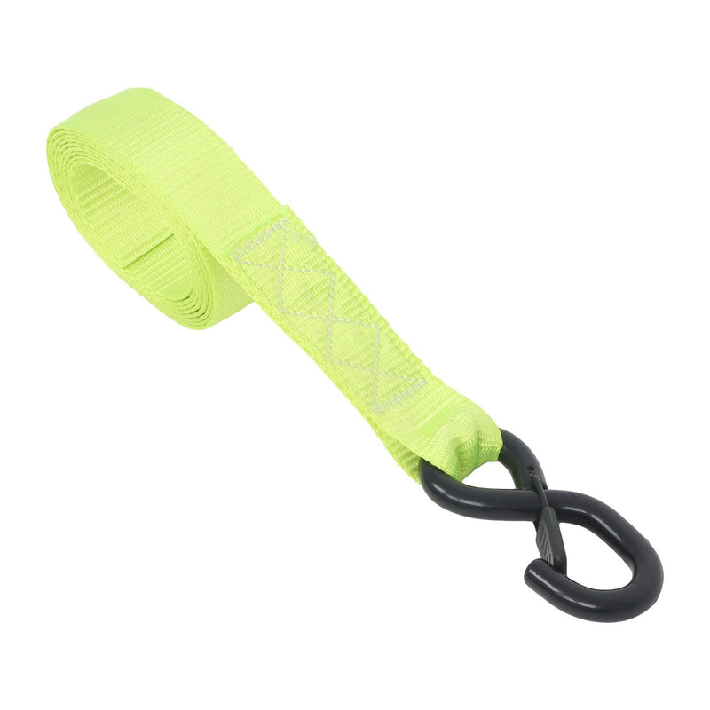 DURAFORCE Ratchet Straps (4 Pack) - 5208 lbs Break Strength 1.6"x8' Green Tie Down Straps