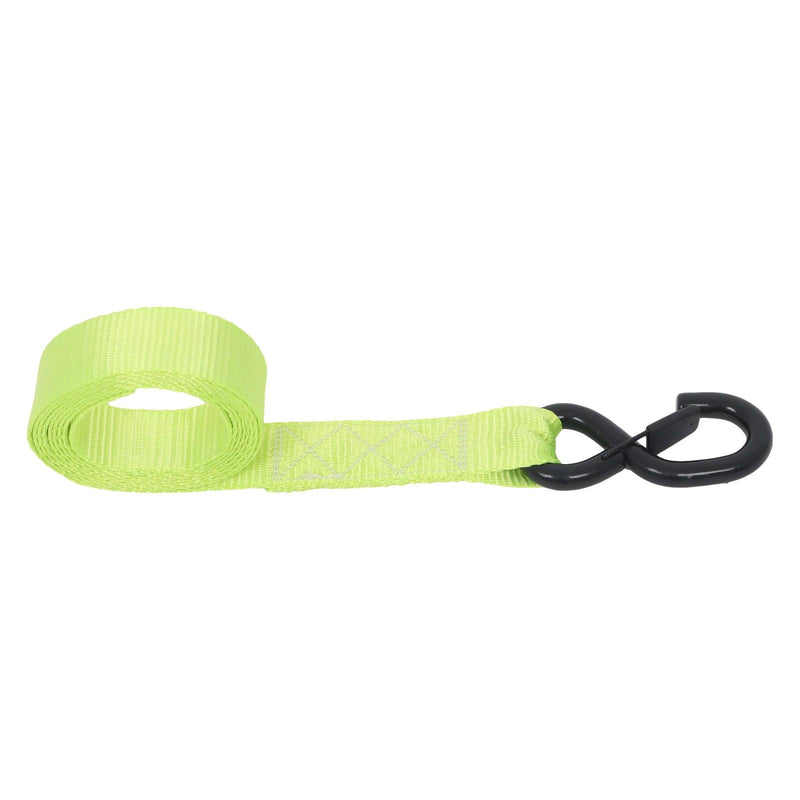 DURAFORCE Ratchet Straps (4 Pack) - 5208 lbs Break Strength 1.6"x8' Green Tie Down Straps