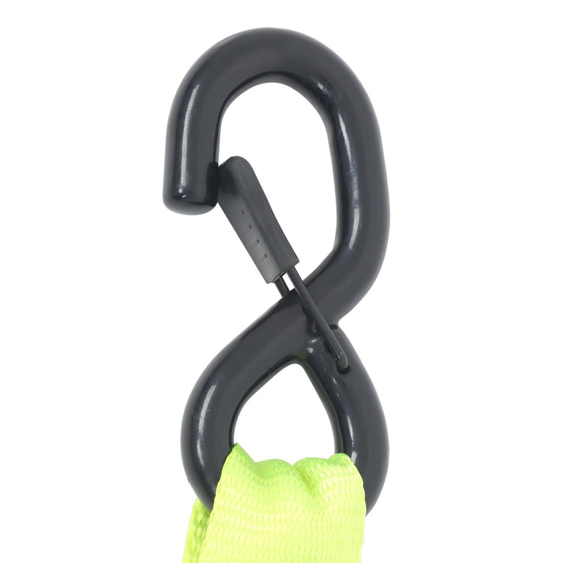DURAFORCE Ratchet Straps (4 Pack) - 5208 lbs Break Strength 1.6"x8' Green Tie Down Straps