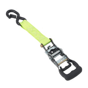 DURAFORCE Ratchet Straps (4 Pack) - 5208 lbs Break Strength 1.6"x8' Green Tie Down Straps