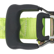 DURAFORCE Ratchet Straps (4 Pack) - 5208 lbs Break Strength 1.6"x8' Green Tie Down Straps