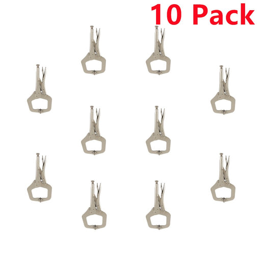 DURAFORCE 10 Pcs 11" Adjustable Locking C-Clamp Pliers Grip With Swivel Pad Vise Jaws
