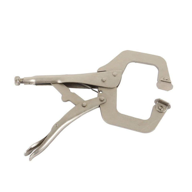 DURAFORCE 10 Pcs 11" Adjustable Locking C-Clamp Pliers Grip With Swivel Pad Vise Jaws