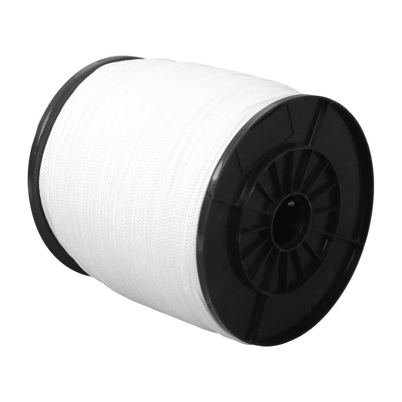 DURAFORCE 3/16 Inch Nylon Rope 1000 Foot Spool 100% Nylon Solid Braid Rope Dyeable White