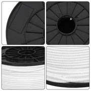 DURAFORCE 3/16 Inch Nylon Rope 1000 Foot Spool 100% Nylon Solid Braid Rope Dyeable White