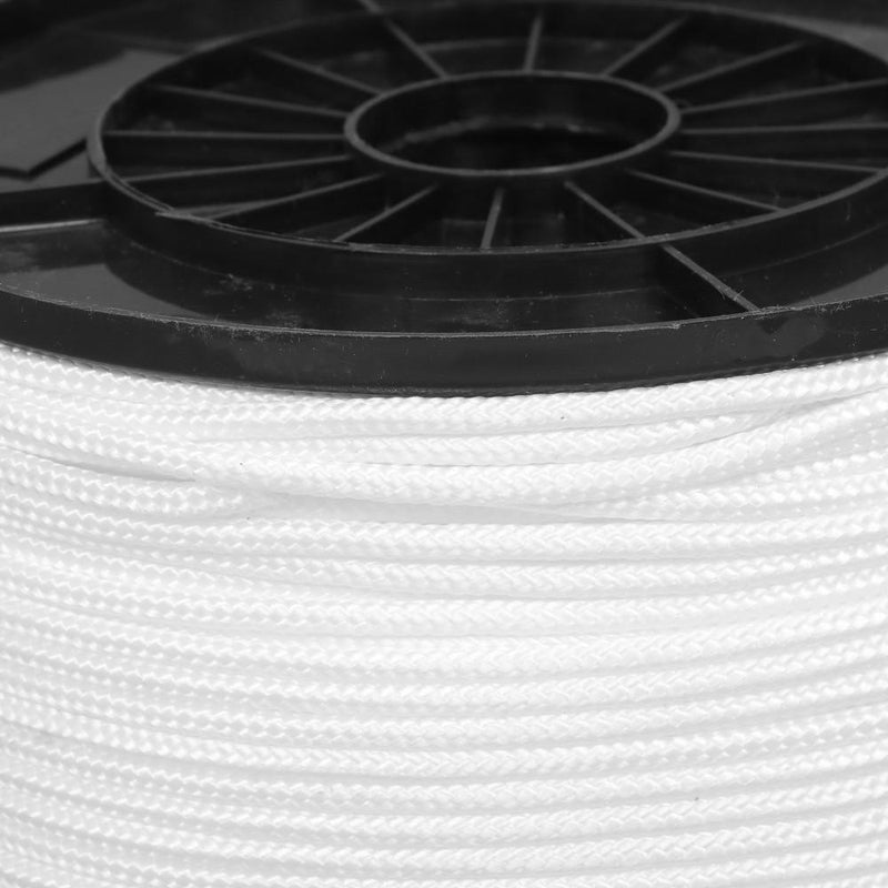 DURAFORCE 3/16 Inch Nylon Rope 1000 Foot Spool 100% Nylon Solid Braid Rope Dyeable White