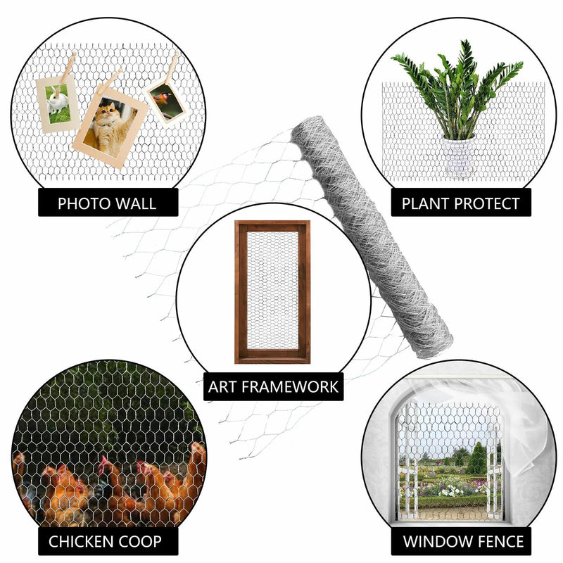 DURAFORCE 2" Holes 48"×150' Galvanized Poultry Net Metal Fencing Chicken Wire High Quality