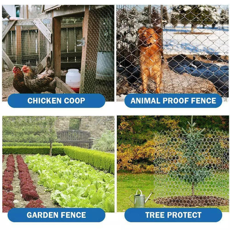 DURAFORCE 2" Holes 48"×150' Galvanized Poultry Net Metal Fencing Chicken Wire High Quality
