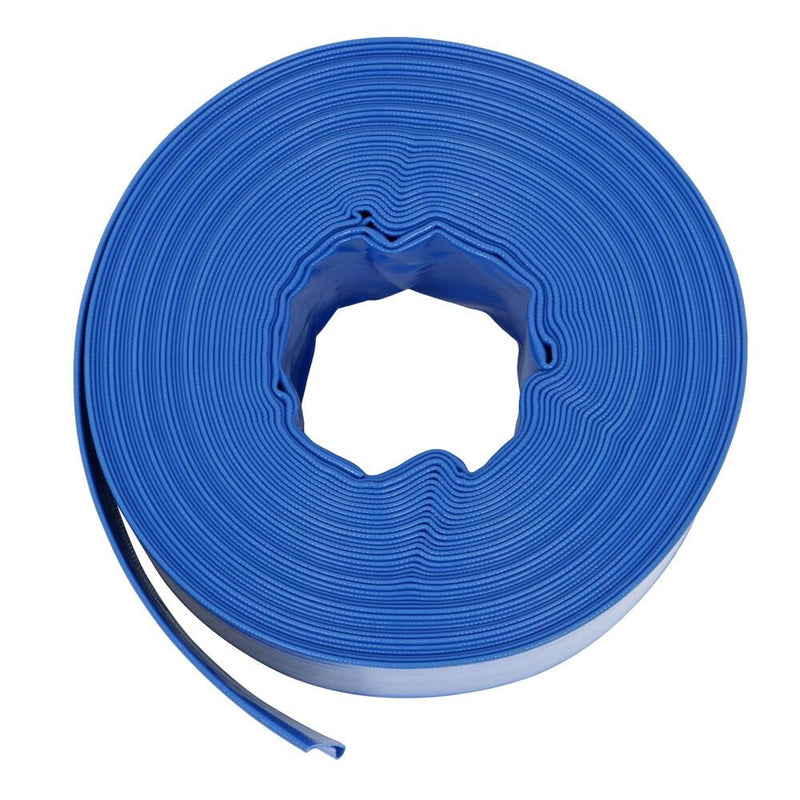 DURAFORCE 3" x 100 ft Pool Backwash Hose Blue PVC Lay Flat Water Discharge Pump Hoses