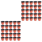 DURAFORCE Garden Flower Nursery 50 PCS Plastic Pots Seedlings Pot Plant Container Seed