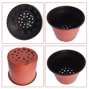 DURAFORCE Garden Flower Nursery 50 PCS Plastic Pots Seedlings Pot Plant Container Seed