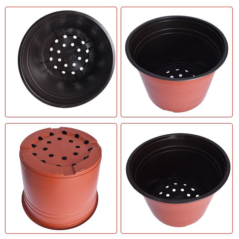 DURAFORCE Garden Flower Nursery 50 PCS Plastic Pots Seedlings Pot Plant Container Seed