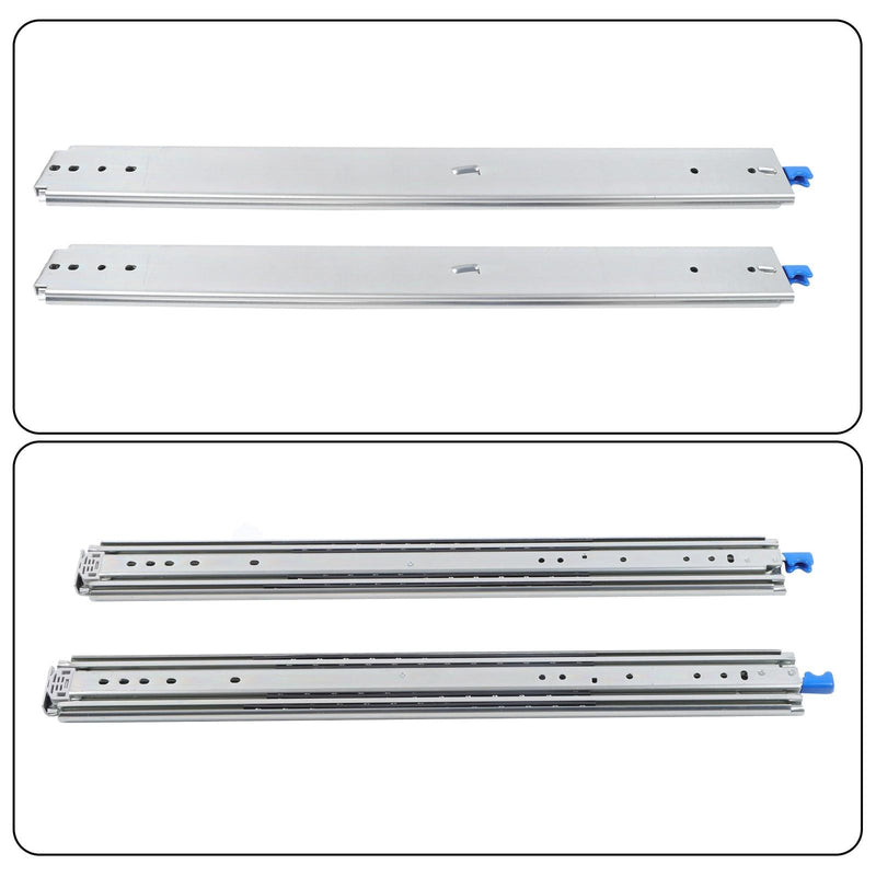 DURAFORCE 28 Inch Locking Drawer Slides 500lb Load Ball Bearing Full Extension Rails