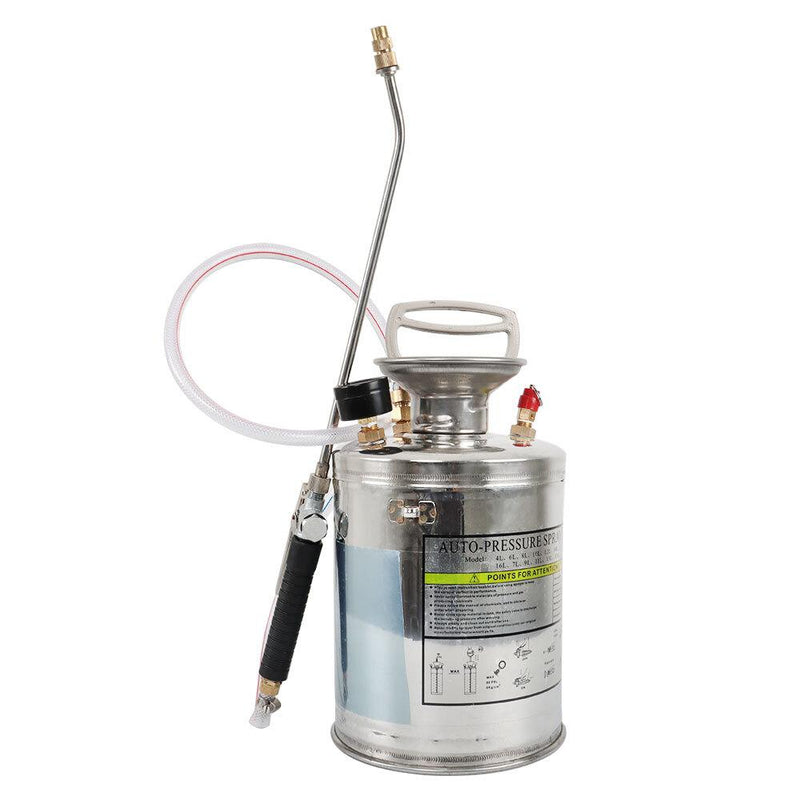 DURAFORCE With 3FT Reinforced Hose Garden Sprayer Stainless Steel Sprayer 1 Gallon 4 L New