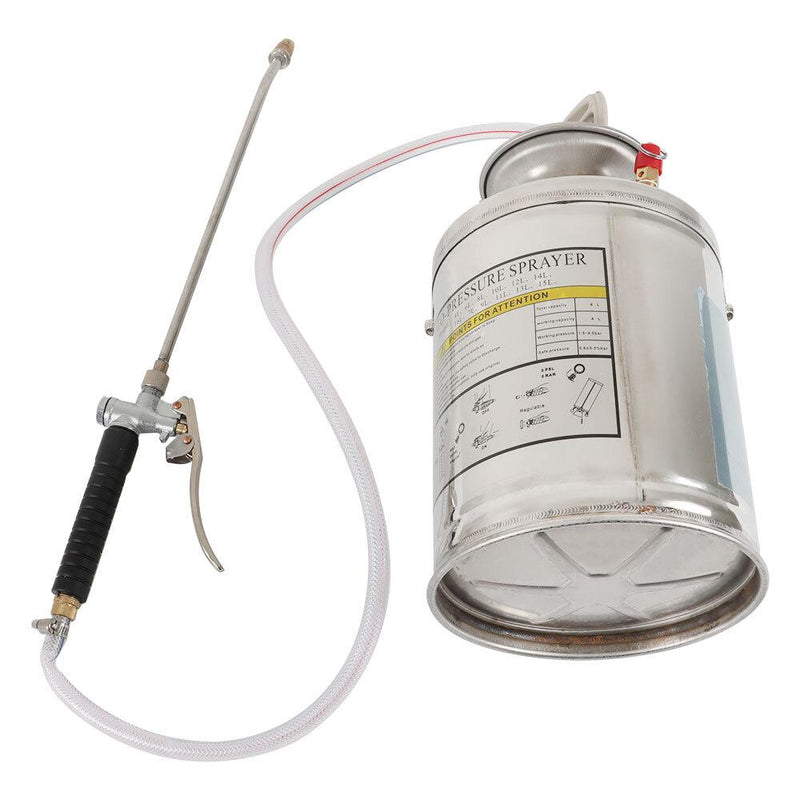 DURAFORCE With 3FT Reinforced Hose Garden Sprayer Stainless Steel Sprayer 1 Gallon 4 L New