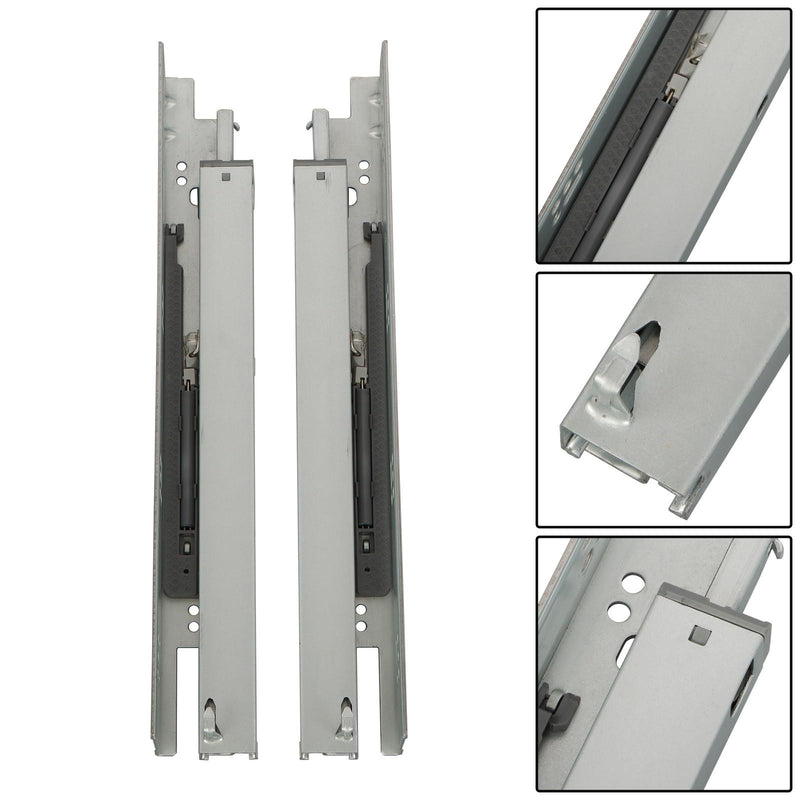 DURAFORCE 15" Concealed Drawer Slides: Soft Close, Full Extension, 100LB, 3D Adjustment