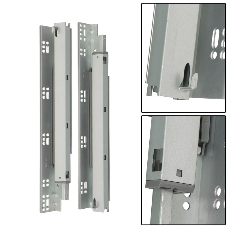 DURAFORCE 15" Concealed Drawer Slides: Soft Close, Full Extension, 100LB, 3D Adjustment