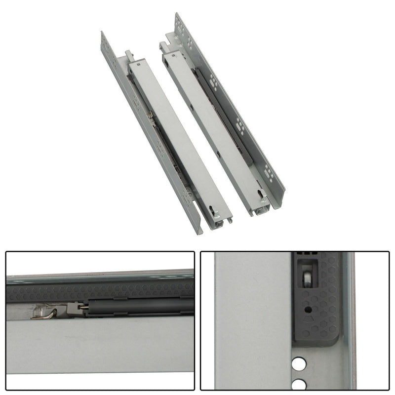 DURAFORCE 15" Concealed Drawer Slides: Soft Close, Full Extension, 100LB, 3D Adjustment