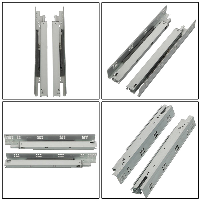DURAFORCE 15" Concealed Drawer Slides: Soft Close, Full Extension, 100LB, 3D Adjustment