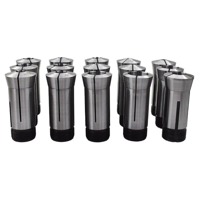 DURAFORCE 15 piece Set 1/8"-1" Capacity TIR 0.0005" High Precision 5C Round Collet