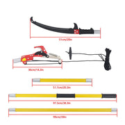 DURAFORCE 27 Feet Tree Pole Pruner Manual Branches Trimmer Tree Branch Garden Tools Yellow
