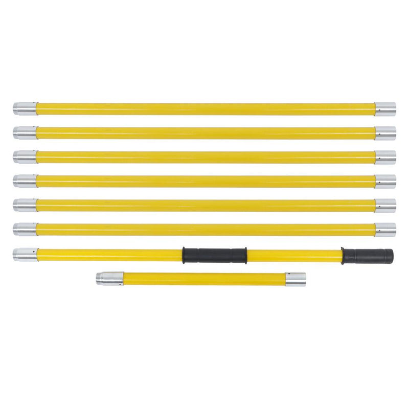 DURAFORCE 27 Feet Tree Pole Pruner Manual Branches Trimmer Tree Branch Garden Tools Yellow