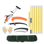 DURAFORCE 27 Feet Tree Pole Pruner Manual Branches Trimmer Tree Branch Garden Tools Yellow
