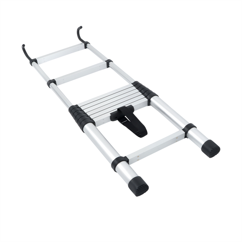 DURAFORCE Telescoping Ladder With Hooks & Non-Slip Feet 8.5 FT -Aluminum Telescopic Ladder