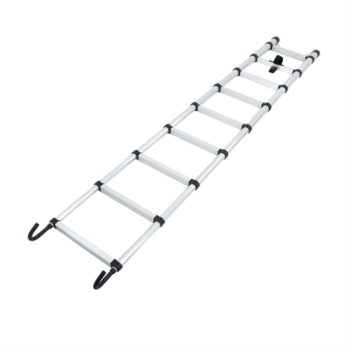 DURAFORCE Telescoping Ladder With Hooks & Non-Slip Feet 8.5 FT -Aluminum Telescopic Ladder