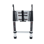 DURAFORCE Telescoping Ladder With Hooks & Non-Slip Feet 8.5 FT -Aluminum Telescopic Ladder