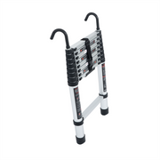 DURAFORCE Telescoping Ladder With Hooks & Non-Slip Feet 8.5 FT -Aluminum Telescopic Ladder