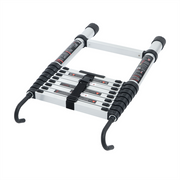 DURAFORCE Telescoping Ladder With Hooks & Non-Slip Feet 8.5 FT -Aluminum Telescopic Ladder