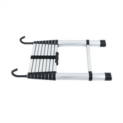 DURAFORCE Telescoping Ladder With Hooks & Non-Slip Feet 8.5 FT -Aluminum Telescopic Ladder