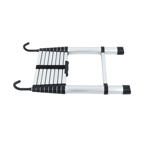 DURAFORCE Telescoping Ladder With Hooks & Non-Slip Feet 8.5 FT -Aluminum Telescopic Ladder