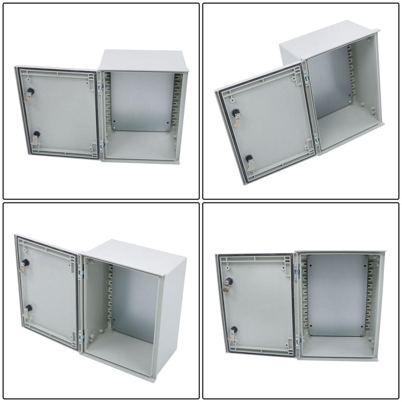 DURAFORCE 16"x12"x8" Fiberglass Electrical Enclosure Box NEMA3 IP65 Junction Box