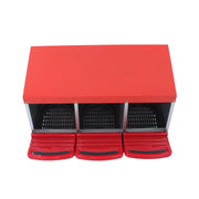 DURAFORCE 3 Hole Metal Chicken Nesting Boxes Laying Eggs Chicken Coop Hen Nest Box
