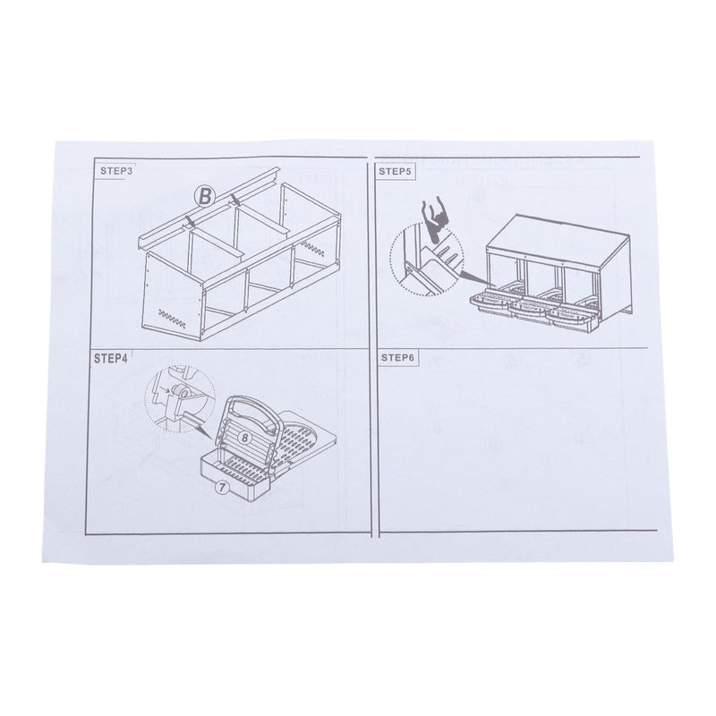 DURAFORCE 3 Hole Metal Chicken Nesting Boxes Laying Eggs Chicken Coop Hen Nest Box