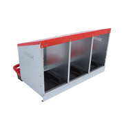 DURAFORCE 3 Hole Metal Chicken Nesting Boxes Laying Eggs Chicken Coop Hen Nest Box
