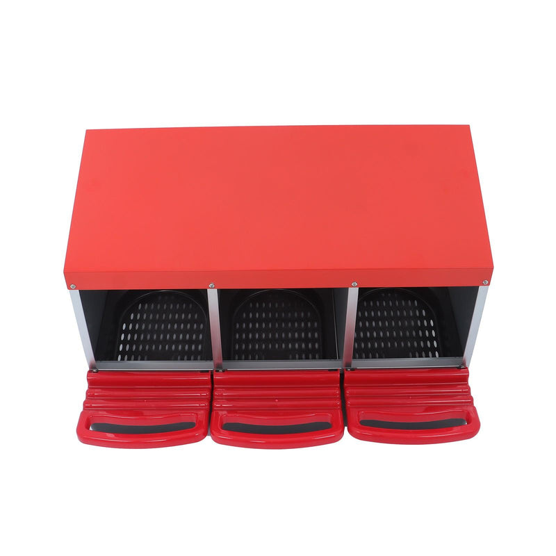 DURAFORCE Heavy-Duty 3 Holes Coop Metal Chicken Egg Lay Chicken Nest Box With Lided Cover