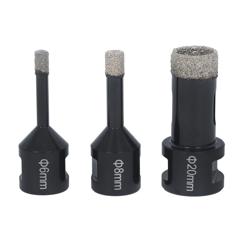 DURAFORCE Set Ceramic Marble Tile Kit Tool Diamond Hole Saw Set M14 Thread 6-68mm (Qty9)